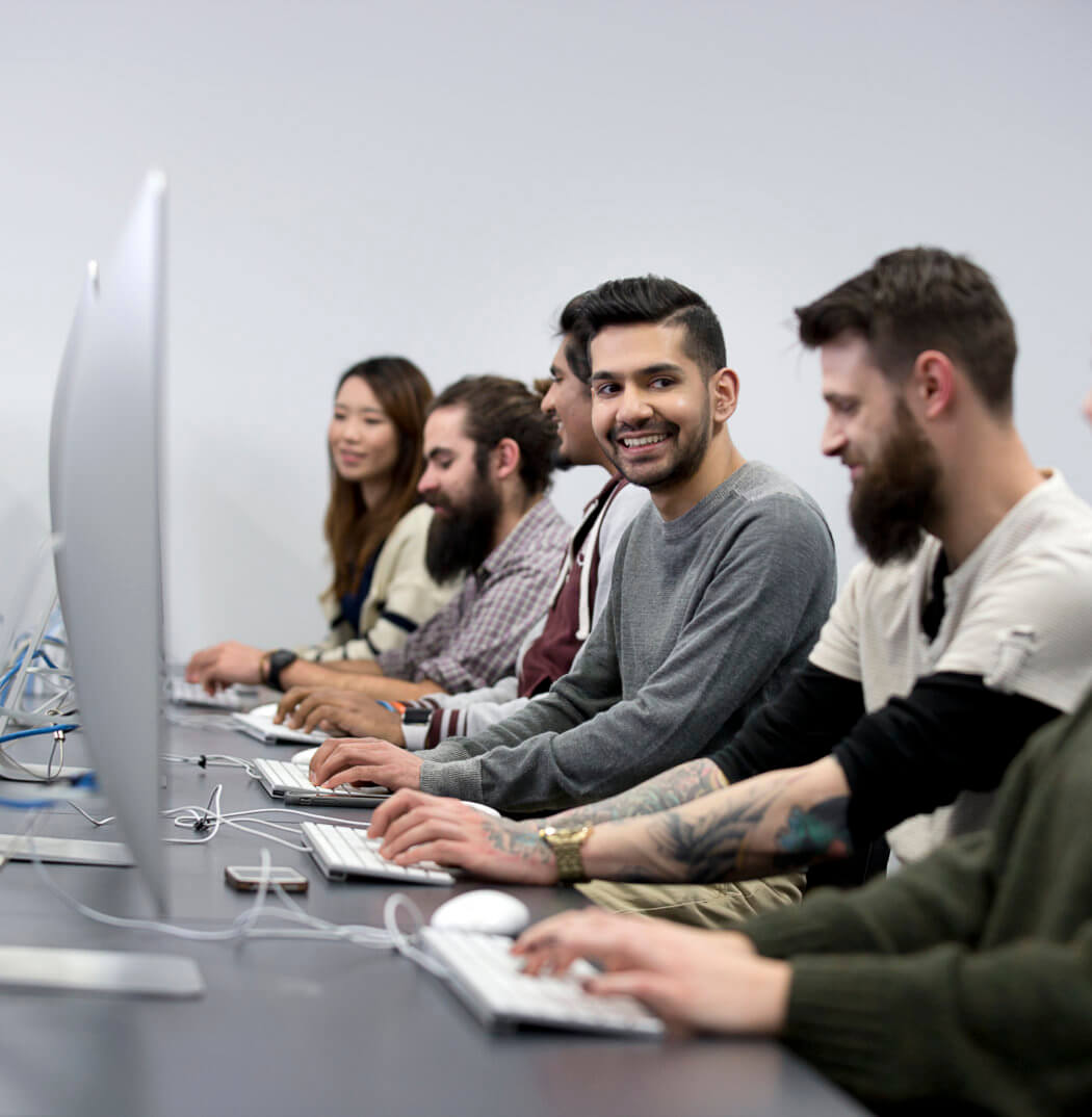 Audio Students in Audio Lab